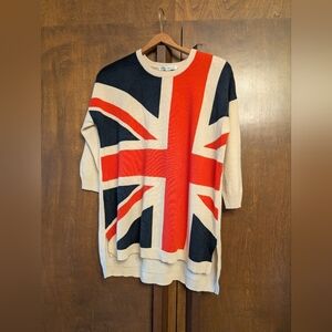 Autumn Cashmere Union Jack Sweater - Red, Blue, Tan